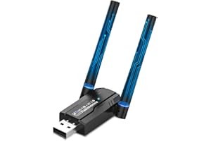 Hakimonoe 2-IN-1 Wi-Fi 6 Bluetooth 5.4 USB Adapter for PC Laptop, Enhanced 5dBi Long Range AX900Mbps WIFI 2.4G/5GHz Dual Band Wireless Network Dongle Built-in Driver for Windows 11 10 Desktop Computer