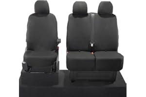 UK Custom Covers VW Crafter Seat Covers - Waterproof Van Seat Cover and Heavy Duty Dog Seat Cover For VW Crafter Inc. Tipper Front Seats 2017 Onwards (Black)