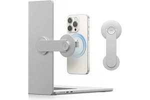 ‎ELAGO elago Magnetyczny uchwyt na telefon komórkowy kompatybilny z MagSafe, iPhone 15, 14, 13, 12 Series, regulowany uchwyt boczny 180º, cienki, przenośny, składany, kompatybilny z MacBookiem