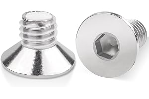 100 stycken M5 x 10 mm försänkta skruvar rostfritt stål, Leryati Din 7991 A2 V2A försänkt huvud insexkant, kallade försänkta