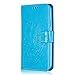Price comparison product image Book Style Case for Apple iPhone 6 /6S, Bear Village® Xiaomi Mi A2 Lite PU Leather Flip Case with Card Slot, TPU Shockproof Interior, Flip Slim Wallet Case (#7 Blue)
