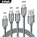 Price comparison product image USB Type C Cable , Cleefun Type-C Cable [4-Pack,3 /6 /6 /10ft], Nylon Braided Fast Charging USB C Charger Set Quick Charge Data Sync Cord for Samsung Galaxy S8 S9 Plus Note 8 S8+, Pixel 2 XL, Nexus 5X/6P, LG V30 G6 G5, OnePlus 2/3, HTC 10/U11, Huawei P9, Sony Xperia XZ, Xiaomi 5,Nintendo Switch[Gray]