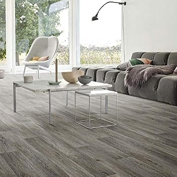 Grey Wood Effect Cushion Vinyl Flooring Sheet Atlas Nimes ...