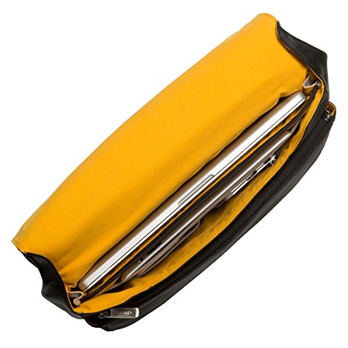 Knomo Kinsale Weichleder Cross Body Messenger Bag 33 cm (13 Zoll) schwarz - 4