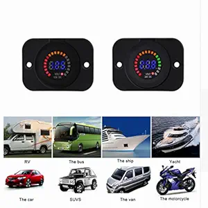 Ecomspace DC 12V LED Digital Panel Voltmeter Volt Meter Gauge for Car, Motorcycle, Boat, ATV,Camper, Caravans, Travel Trailer