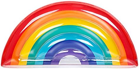 Giant Rainbow Pool Floats,Water Inflatable Floating Bed Air Mattress Party Games Toy