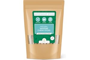 Wolfsbacher Natur - 10x Matatabi Sticks para Gatos, los palitos de Hierba gatera Son Ideales como Actividad, Juguete y Cuidado Dental - Hierba gatera Japonesa