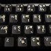 Price comparison product image Qwerty Keys Hindi Transparent Keyboard Stickers With YELLOW Letters - Suitable for ANY Keyboard