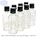 Produktbild 8er-PACKUNG - 50ml KLARGLAS-Flaschen mit Schwarzen Sicherheitsverschlusskappen & Dosier-Tropfern. Ätherisches Öl / Verwendung in Aromatherapie