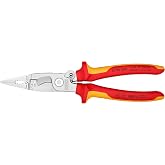 KNIPEX Pliers for electrical installations with insulated chrome board with multi-component sleeves, according to VDE standar