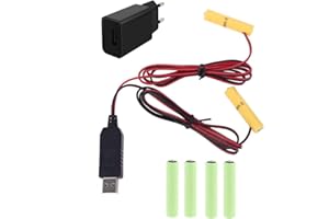 Kcibyvx Universal Dual AAA Battery Eliminator EU-Stecker Netzteil Adapter 1.5 V AAA 2AAA 3AAA 4AAA Batterie Für Haushaltsspielzeug Lüfter Und Mehr Ersetzen