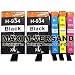 Produktbild NEUSTE CHIPS funktionieren 100%ig in allen Druckern: 5x Tintenpatronen kompatibel zu Multipack HP 934 XL + HP 935 XL neueste Chipversion passend für alle OfficeJet 6800 Series 6812 6815 6820 6822 6825 OfficeJet Pro 6230 6800 Series 6820 6830 6835 Set mit Black, Cyan, Yellow & Magenta mit Chips & Füllstandsanzeige (KEIN Original) Drucker-Patronen Set