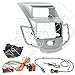 Produktbild Einbauset: Autoradio Doppel-DIN 2-DIN Radioblende Radio Blende Silber + ISO Radioanschlusskabel Adapter + Fakra Antennenadapter Ford Fiesta JA8 10/2008-01/2013 für Fahrzeuge mit Multifunktionsdisplay