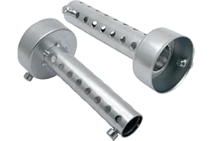 Silencieux moto, Kacepar 48mm DB Killer Muffler Baffle, Universal Exhaust Pipe Silencer Noise Canceller, Can Noise Muffler Removable Silencer, Silver, 2 Piece