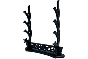 MANNIFEN Support mural pour épée en bois Katana Wakizashi Genji japonais Lame de samouraï Gladius (4 Niveau)