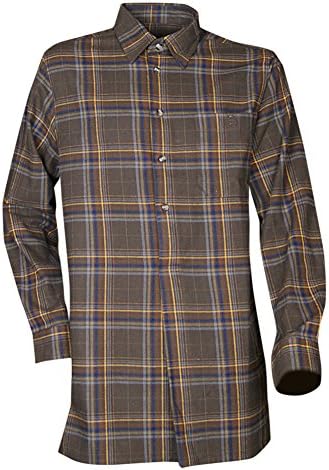 LMA Half Buttoned Long Tail Shirt, Brown, brown, 900300 VOSGES