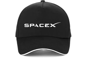 weleve Casquette Homme Lettre Spacex Motif De Broderie Coton Voiture Moto F1 Racer Hip Hop Casquette De Rebond Réglable