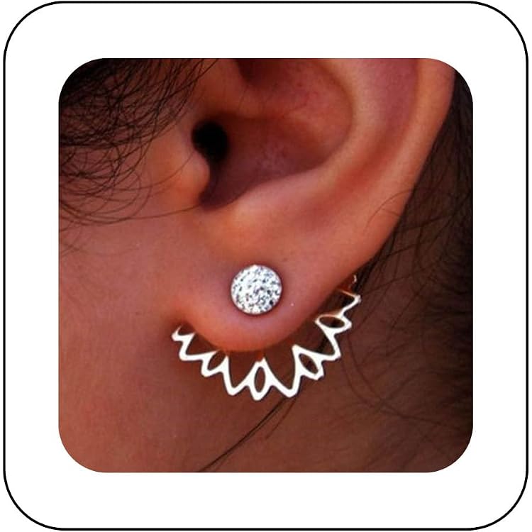 MATERIA By Matthias Wagner Orecchini Donna In Argento 925 Mandala Fiore - Boho, Dimensioni 10x15 Mm, SO-301 - 2