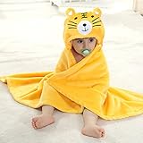 Mture Baby Kleinkinder Kids Bademantel Babydecke,Baby Badehandtuch mit Kapuze, kuscheliger Poncho Bademantel aus Mikrofaser – Warm und kuschelig - 2