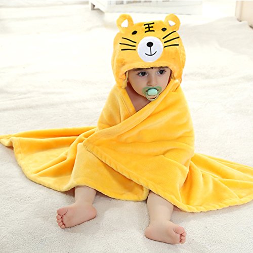 Mture Baby Kleinkinder Kids Bademantel Babydecke,Baby Badehandtuch mit Kapuze, kuscheliger Poncho Bademantel aus Mikrofaser – Warm und kuschelig - 2