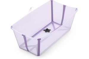 Stokke Flexi Bath, Lavender - Foldable Baby Bath - Lightweight, Durable & Easy to Store - Convenient to Use at Home or When Travelling - Best for Newborns & Babies