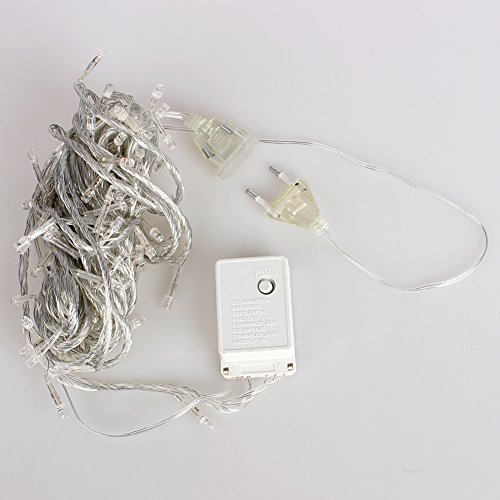 Flexible Cooper Draht LED String Weihnachtsbeleuchtung 100 LEDs 33ft / 10m, biegsame Fee Sternenhimmel leuchten DIY Festival Dekor Farbwechsel für WeihnachtenFerienhaus Party Hochzeitsveranstaltungen im freien (Buntes Licht) - 4