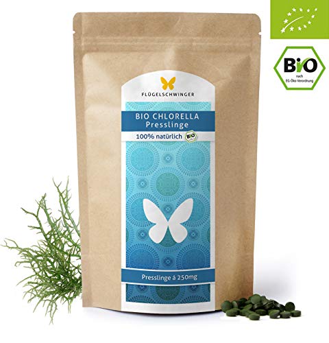 500g BIO-Chlorella-Presslinge, 2000 Tabletten á 250mg, ohne Zusätze, DE-ÖKO-012, schonende Verarbeitung bei niedrigen Temperaturen, Rohkostqualität (500g)