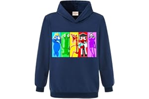 FORLCOOL Rainbow Friends Merch Enfants Sweat à Capuche Garçons Filles Coton Top Youtube Pull 3-13 Ans
