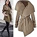 Produktbild Mantel Damen Langarm Mantel Open Front Jacke Lose Damen Outwear (XL, Khaki)