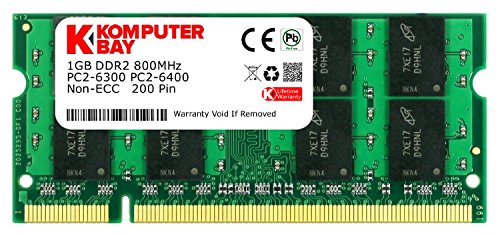 Komputerbay PC2-6300 - Memoria RAM de 1 GB (800 MHz, 200 Pin, DDR2-SDRAM) , verde