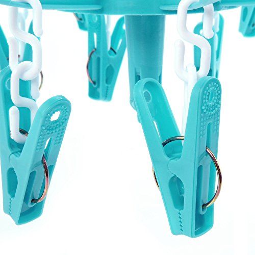 Kunststoff Mini-Wäschespinne mit 20 Klammern – Hangerworld - 3