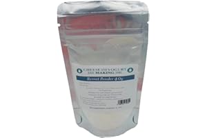 CHEESE AND YOGURT MAKING Rennet Powder for Cheese Making, GMO-Free, Granular Rennet Extract, Vegetarian, Halal, Ideal for All Cheese Types, Long Shelf Life, Easy-to-Use - 40g