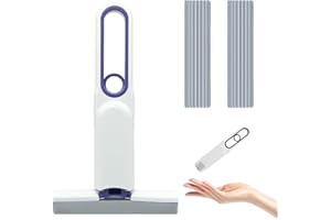 LEJIEYIN Mini Mop Mop Portable Mini Mop pour Les Petits espaces - Utilisation Humide et sèche Mop à Pression sans Main Mop Puissant et Absorbant pour la Voiture, la Cuisine, la Chambre à Coucher