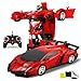 Produktbild Pinjeer 2 In 1 RC Auto Sport Auto Transformation Roboter Modelle Fernbedienung Verformung Auto RC Kampf Spielzeug 4 Jahre Alt Kinder Kinder Geburtstagsgeschenk (Color : Red)