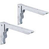 Badem10 Duvara Monteli Balkon Masası Sehpası Montajı Metal Katlanır Raf Altı Ayağı 18 x 10 cm (2 ADET)