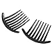 2Pcs Women Girls Black Plastic Side Clip Hair Comb Slide Headwear Accessory