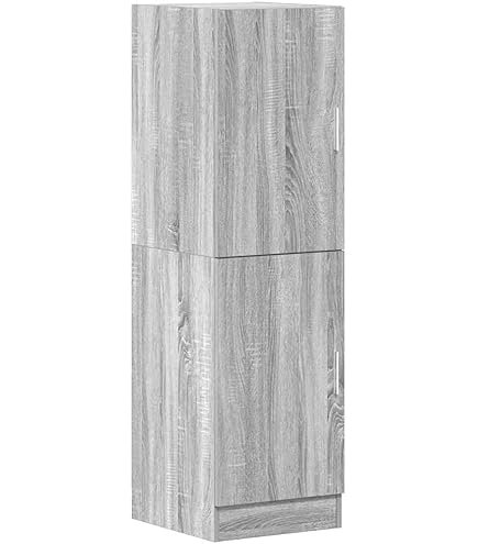 vidaXL Hoge kast 70x42,5x185 cm bewerkt hout zwart
