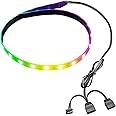 RGB PC LED Strip, 15.74 inch Diffused Rainbow Magnetic LED Strips, 5V 3Pin 5V ARGB Aura Sync Light Strip for PC Case, 365 Light Effects, Computer Chassis ARGB Lighting Bar