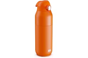 ION8 PRIMO REVIVE Isolerad Vattenflaska 720 ml (24 oz)- Läckagesäker Flaska i Rostfritt Stål, Fliplock, One Touch-Öppning, Sn