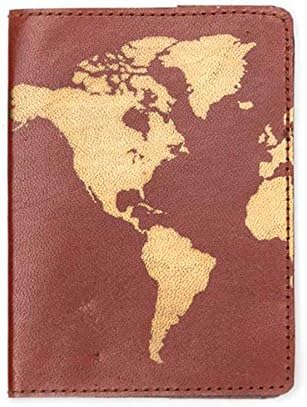 Matr Boomie Fair Trade Globetrotter Leather Passport Cover, Brown (PC 861)