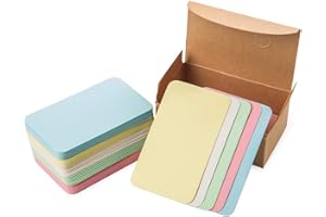 GAKA FAVOR Blanko Papier Karten Mehrfarbig 100 Stück Mitteilungs Leere Visitenkarten Karteikarten, Mitteilungskarte DIY Papier für Schule Home Office Party Supply (9x5.3cm)