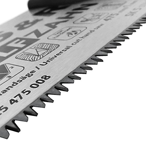 WOLFZAHN Handsäge Universal grob 475mm 8 Zähne/Zoll Bi-Material, 3D-Verzahnung, Sägeblatt 1,0 mm - 2