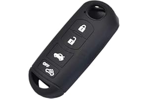 Happyit Silicone Car Key Cover Case for Mazda 2 3 5 6 CX-3 CX-5 CX-7 CX-9 Speed Miata MX5 Remote Fob 2 3 4 Buttons (4 Buttons)