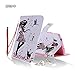 Produktbild AllDo Klapp Schutzhülle für Samsung Galaxy S5 Mini PU Leder Hülle Bookstyle Ledertasche Brieftasche Mappen Kasten Flip Wallet Case Cover Weiche Schlanke Schale Flexibel Leichte Tasche Ultra Dünne Etui Standfunktion Hülle Anti-stoß Anti-Kratz Lederhülle Anti-Rutsch Staubdichte Handyhülle mit Magnetverschluss und Kartenschlitz (Extra Geschenk:1*Stylus Stift + 1*Staubstecker + 1*Umhängeband) - Schöne Mädchen im Blumenkleid
