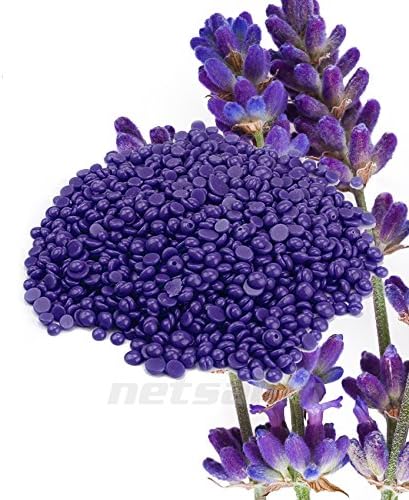 netSalon Professional Hard Wax Beads 1000g Stripless Waxing Pellets Depilatory Solid Film Beans, Lavender Hair Removal Strip Less