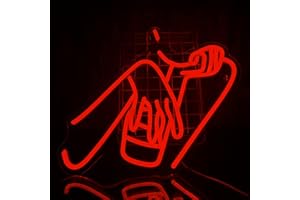 PILOYINDE letreros de neón Mujer pensante, letrero de neón personalizado, decoración de bar, letrero abierto led, sexy mujer copa de vino, letrero led USB Adecuado para la decoración del hogar