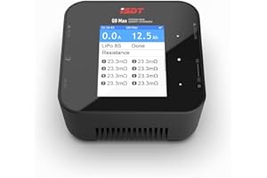 ISDT Q8 MAX DC 1000W Lipo Battery Charger,LCD Display Digital Smart Battery Balance Charger,Fast Balance Charger Discharger for 1-8S Li-Po/Li-Ion/Li-Fe,1-7S Li-Hv,1-12S Pb,1-16S NiMH/Cd Batteries