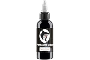 UMIKAKITchen-Ink - Inchiostro professionale per tatuaggi,​pigmento ultra black, colore nero, 60 ml