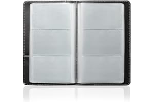 JEYORZY 1 pcs Porta Biglietti, Porta Carta di Credito, Trasparente biglietti, per 60 carte, versatile libro di schede di visita, per una moltitudine di biglietti da visita