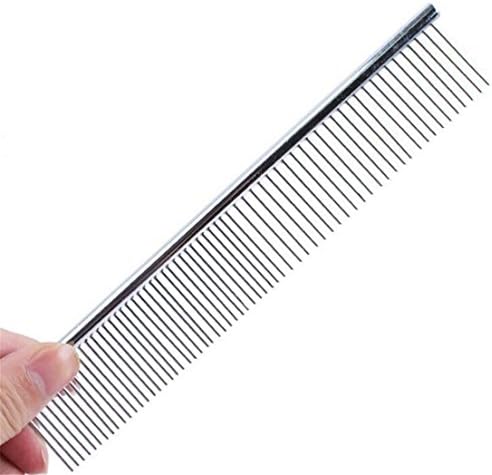 Supshark 3 Pcs Pet Combs Stainless Steel Row Comb Universal Cats and Dogs Grooming Combs Hair Removal Open Knot Remove the Flea Massage Comb (S)